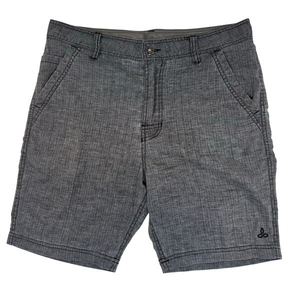 prAna Hemp Blend Stretch Shorts Men’s 32" Waist 8ʺ Inseam Sustainable - Picture 1 of 7